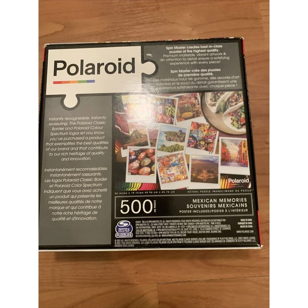 500 Piece Spin Master Jigsaw Puzzle Polaroid Road Trip USA Mexican Memories